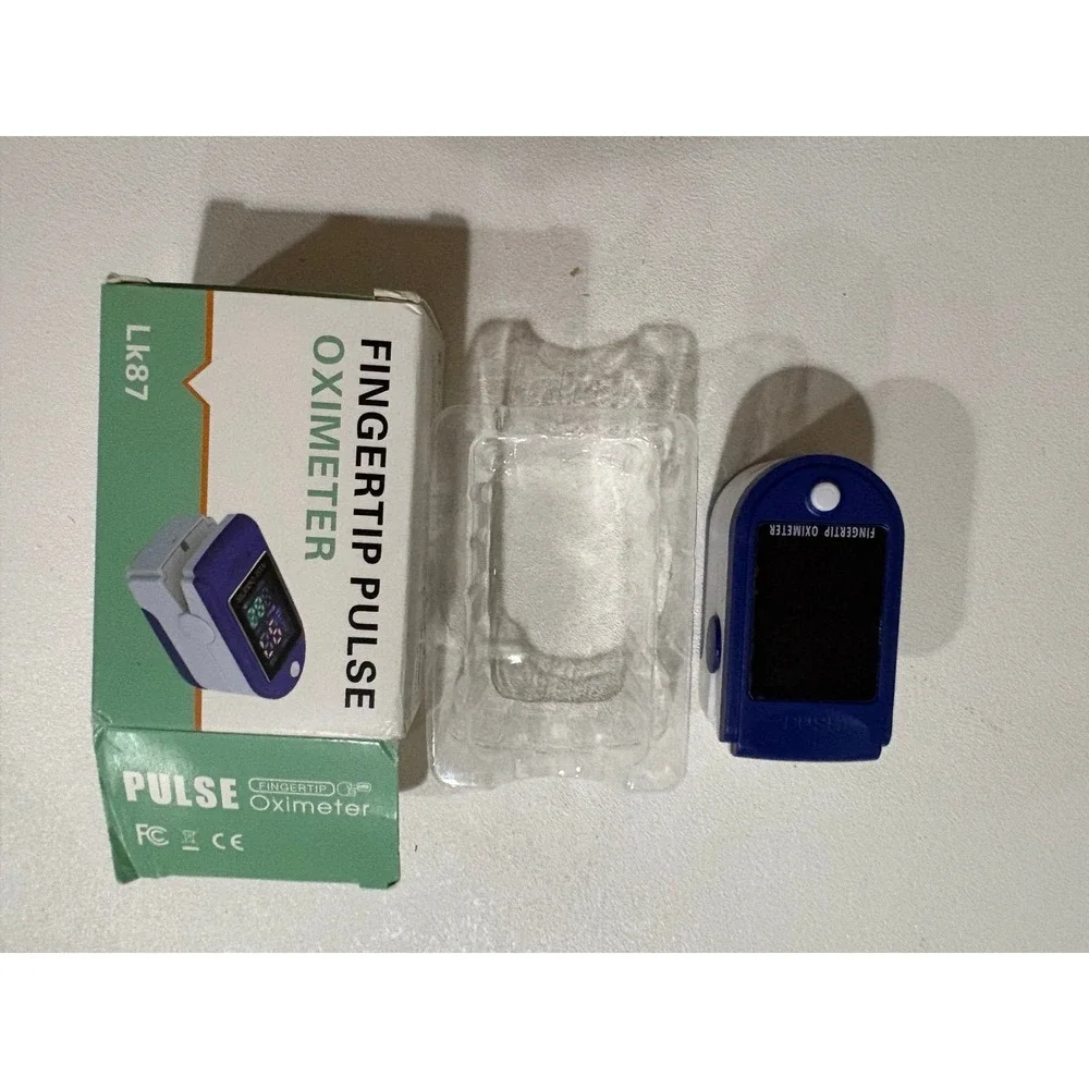 Fingertip Pulse Oximeter SpO2 Blood Oxygen Saturation Monitor LK87 - Blue - New